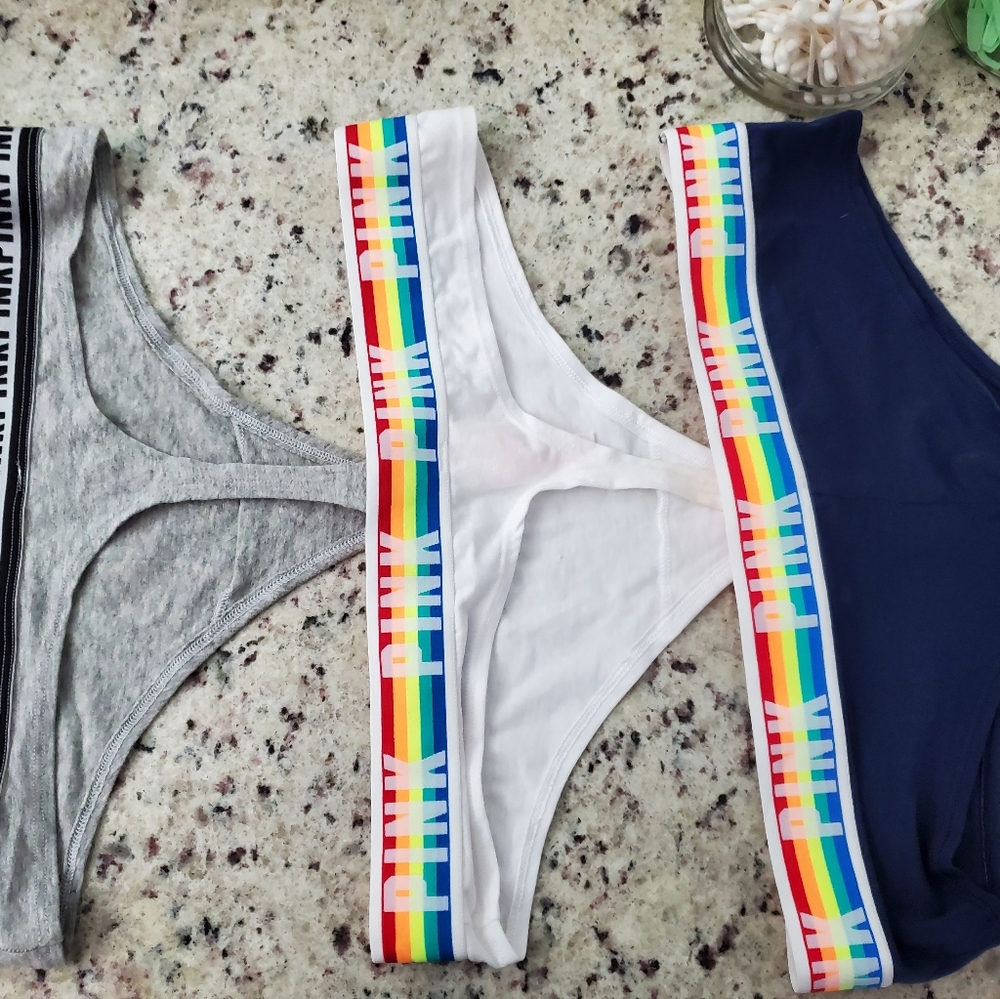 NEW w/Tags VS PINK panties 3 pr Sz Large